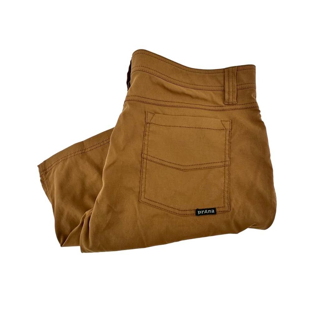 Prana Zion Mens Brown Stretch Hiking Climbing Shorts Size 36 37 Waist